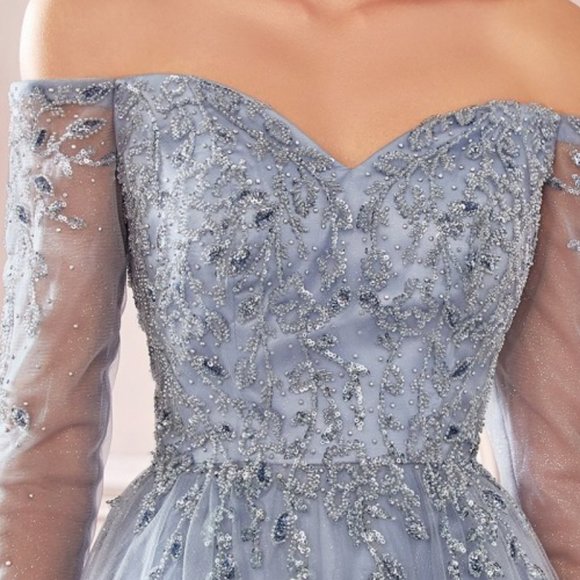 Enchanting Off-the-Shoulder Gown by Cinderella Divine: CD0172